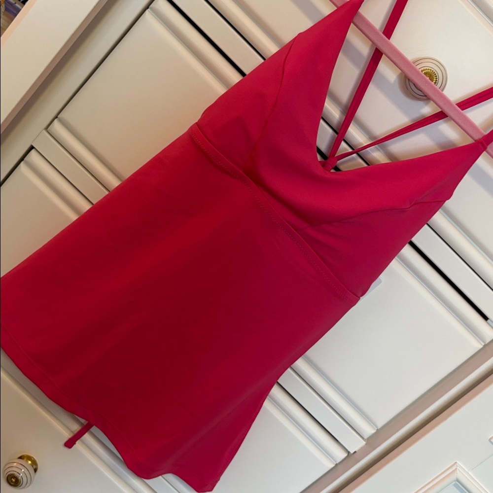 NWT- Athleta Fuchsia Halter/ Tankini top